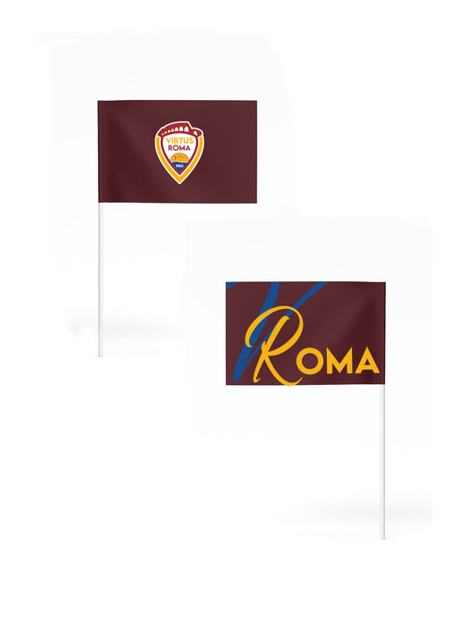 Bandierina tifo bordeaux stemma Virtus Roma 1960