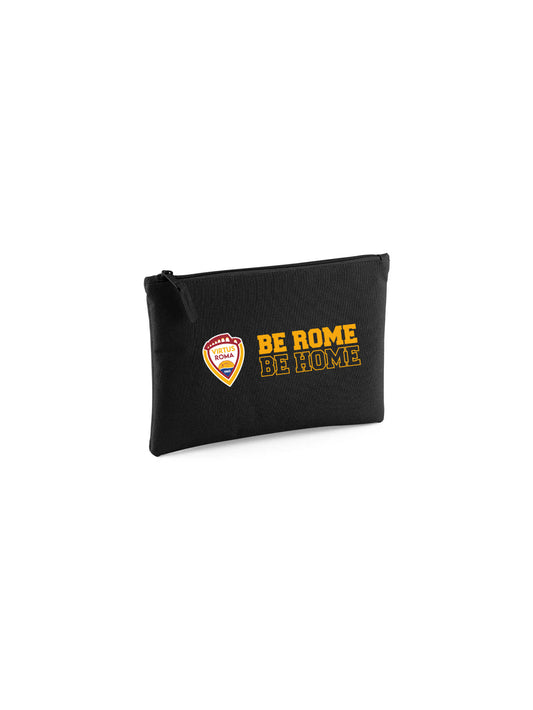 Pochette con stemma Virtus Roma 1960 e scritta "BE ROME BE HOME"