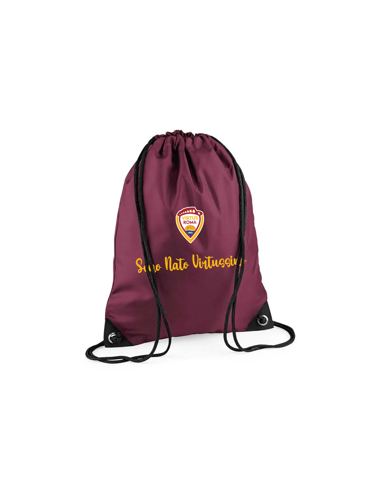 Sacca multiuso con Stemma Virtus e scritta "Sono nato Virtussino"